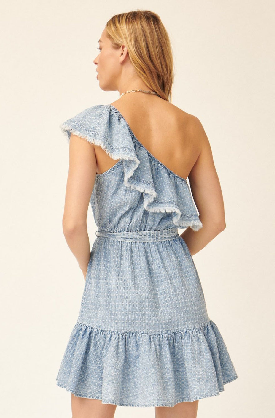 Vestido denim asimétrico