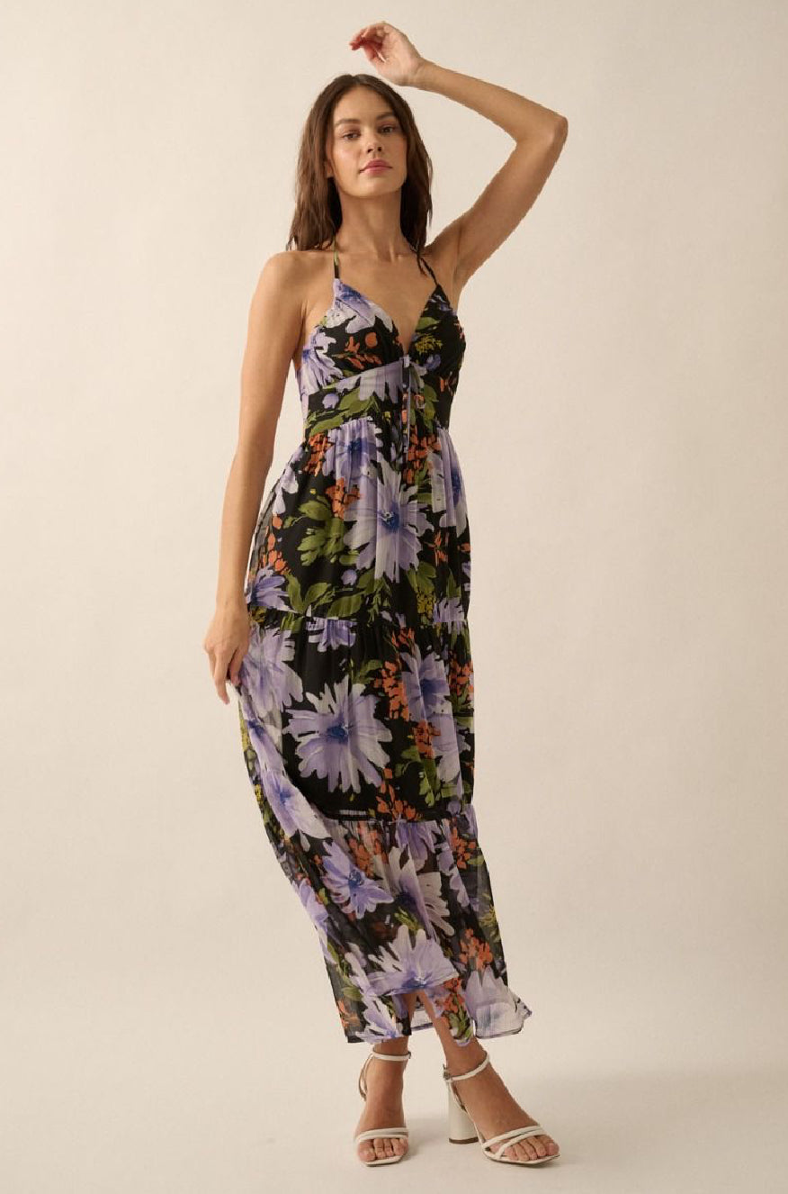 Vestido midi floral Yautepec