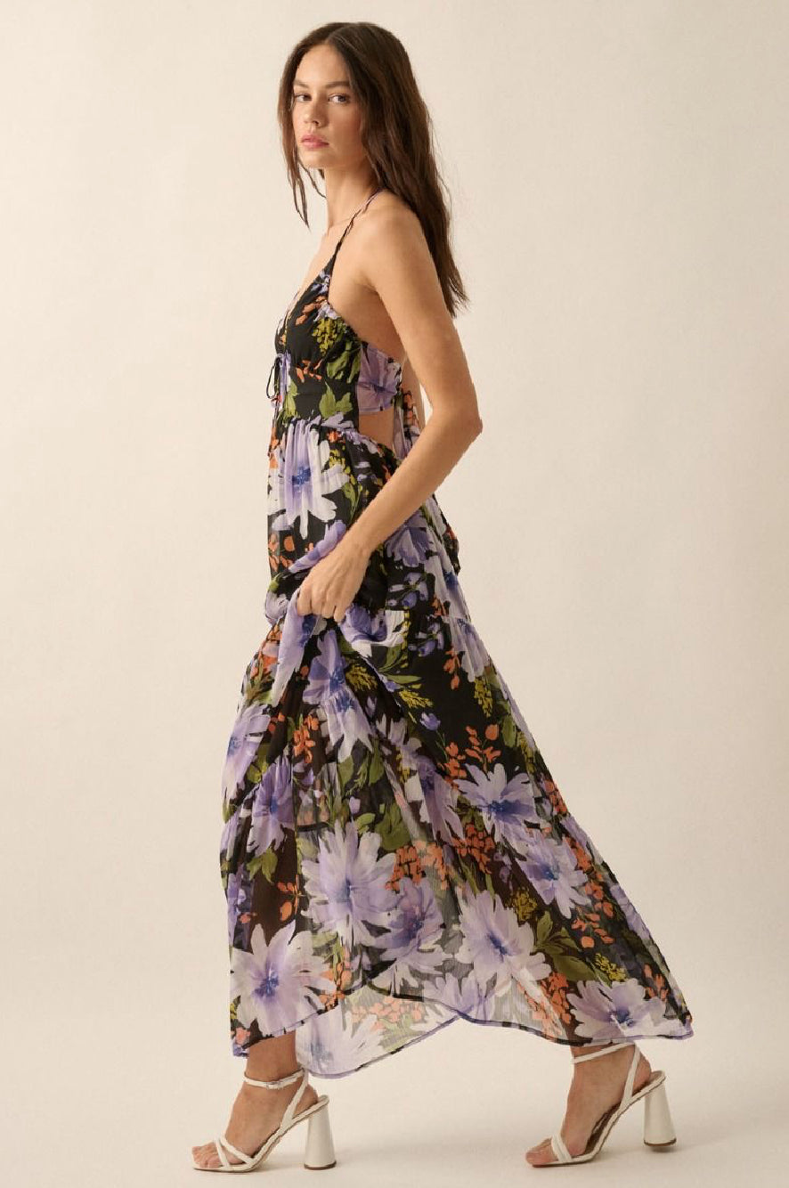 Vestido midi floral Yautepec