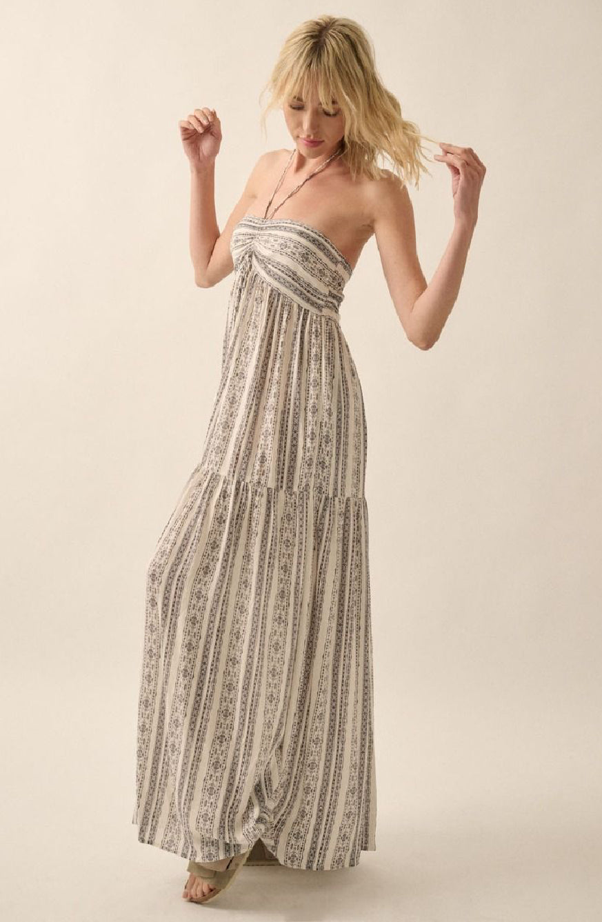 Maxi vestido boho estampado