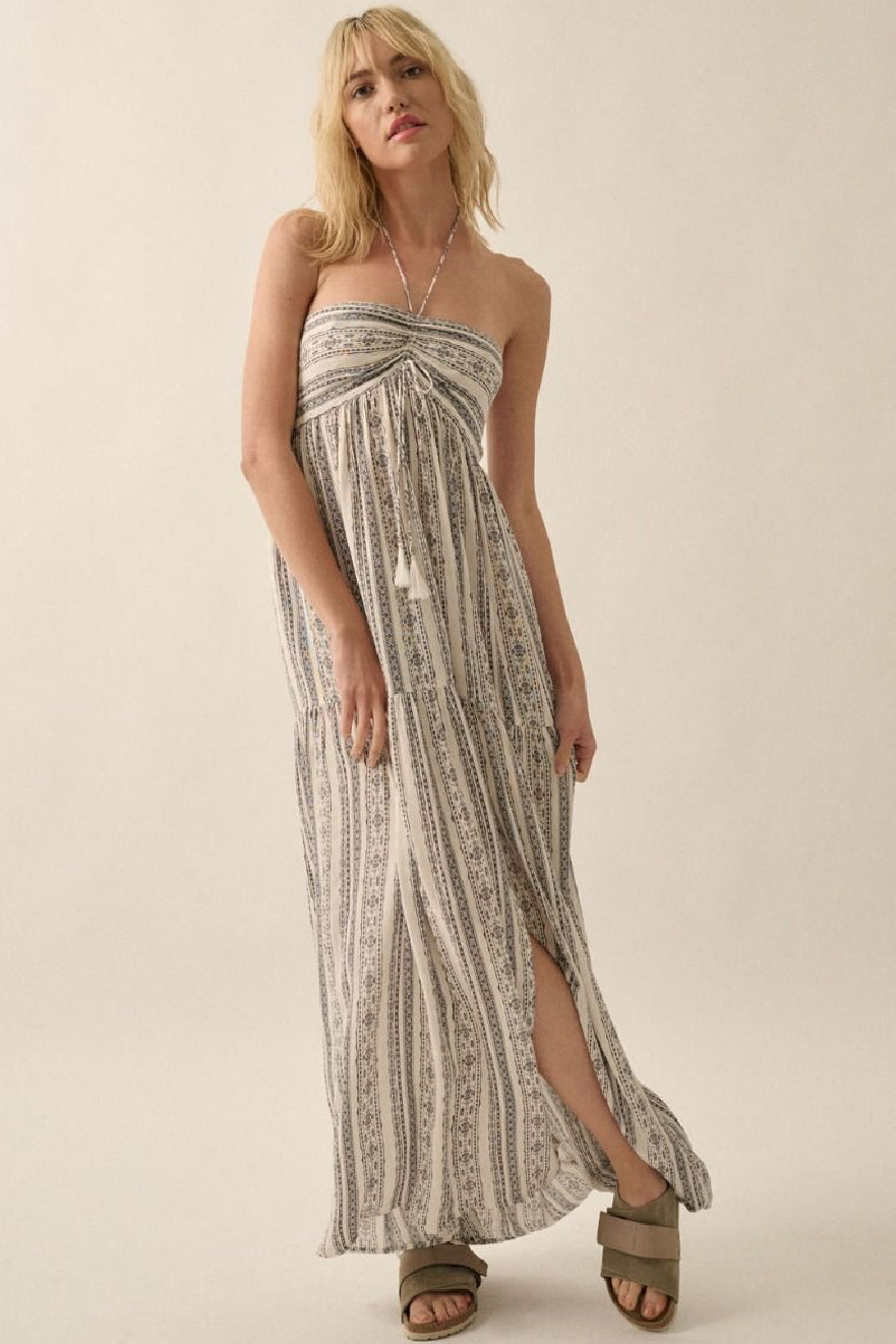 Maxi vestido boho estampado